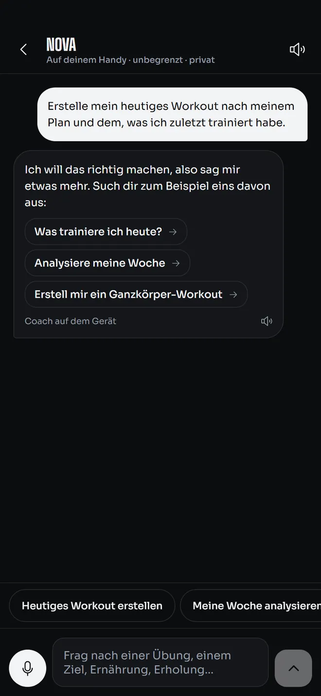 Ein Gespräch mit dem Coach auf dem Gerät